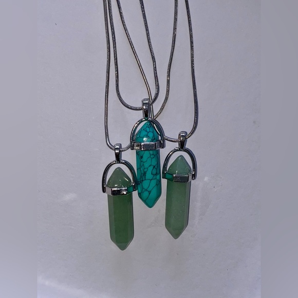 Celestial, Fun, Green & Turquoise Silver Pendant & Necklace’s- 3 Available - Picture 2 of 16